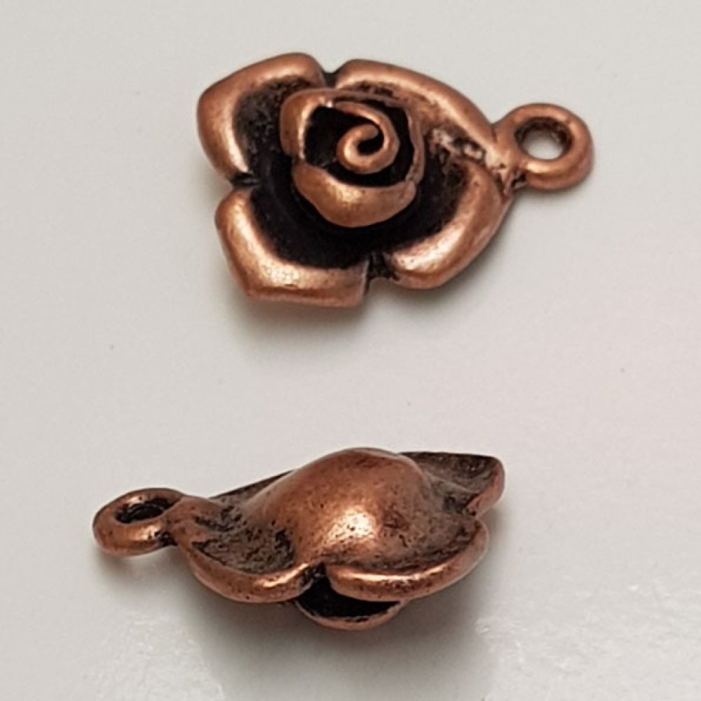 Flower Charm Metal N°045 koppar