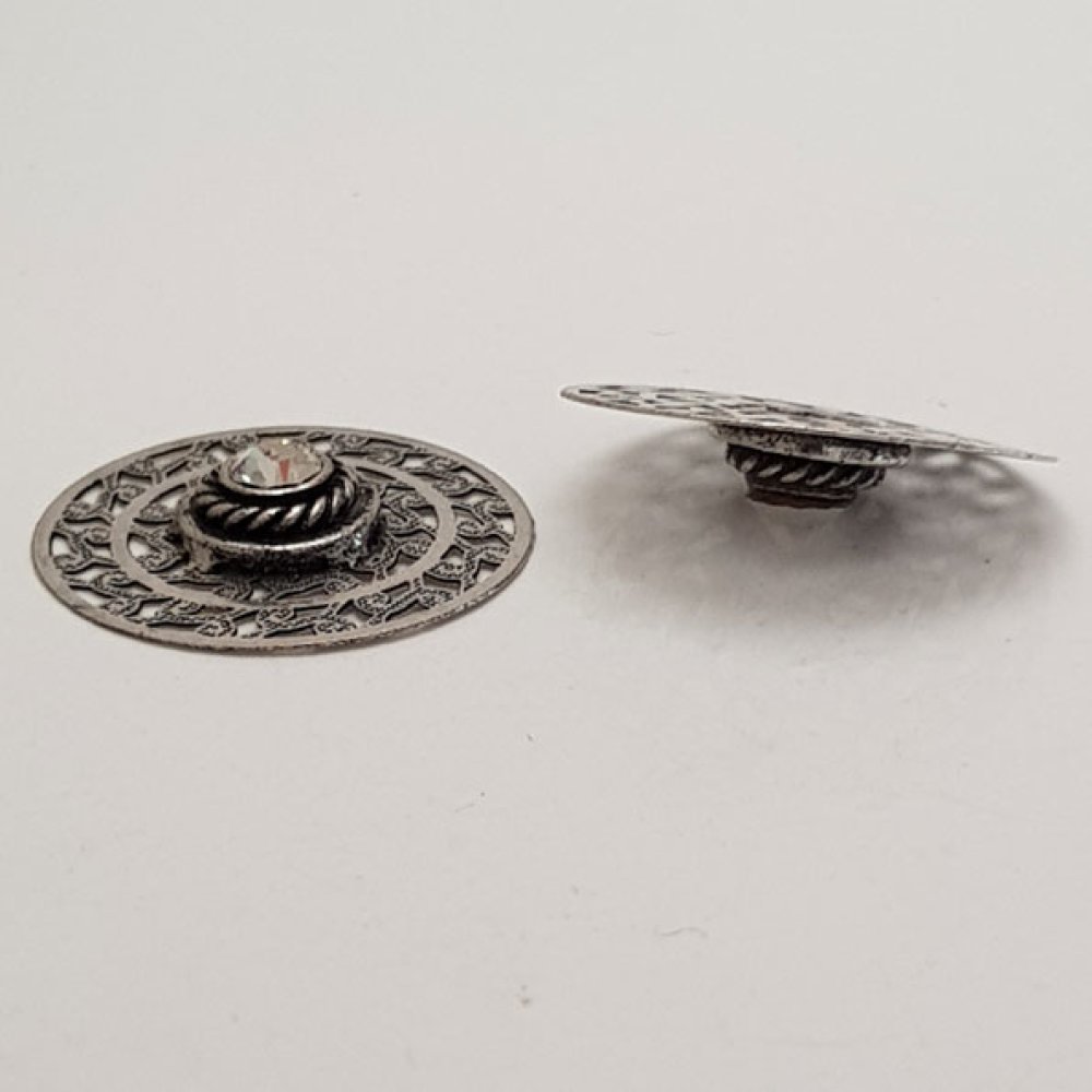 Charm blomma metall N°060 silver