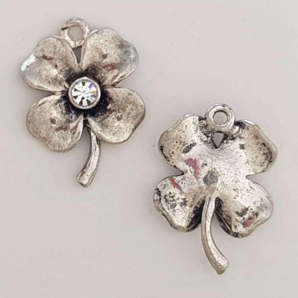 Flower Charm Metal N°062 Silver