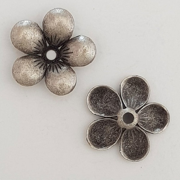 Flower Charm Metal N&deg;066 Silver