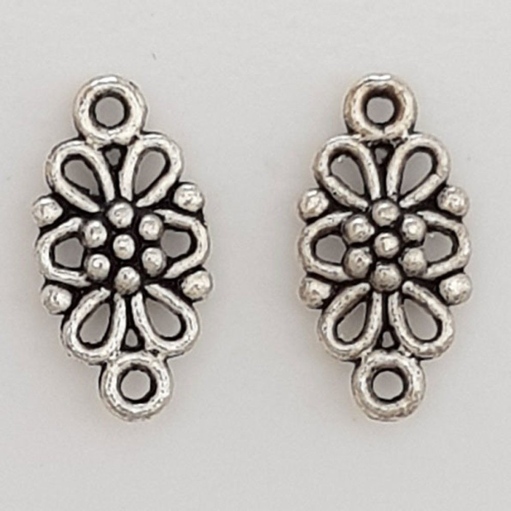 Flower Charm Metal N°067 Silver