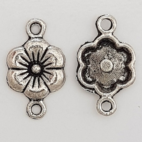 Flower Charm Metal N&deg;068 Silver