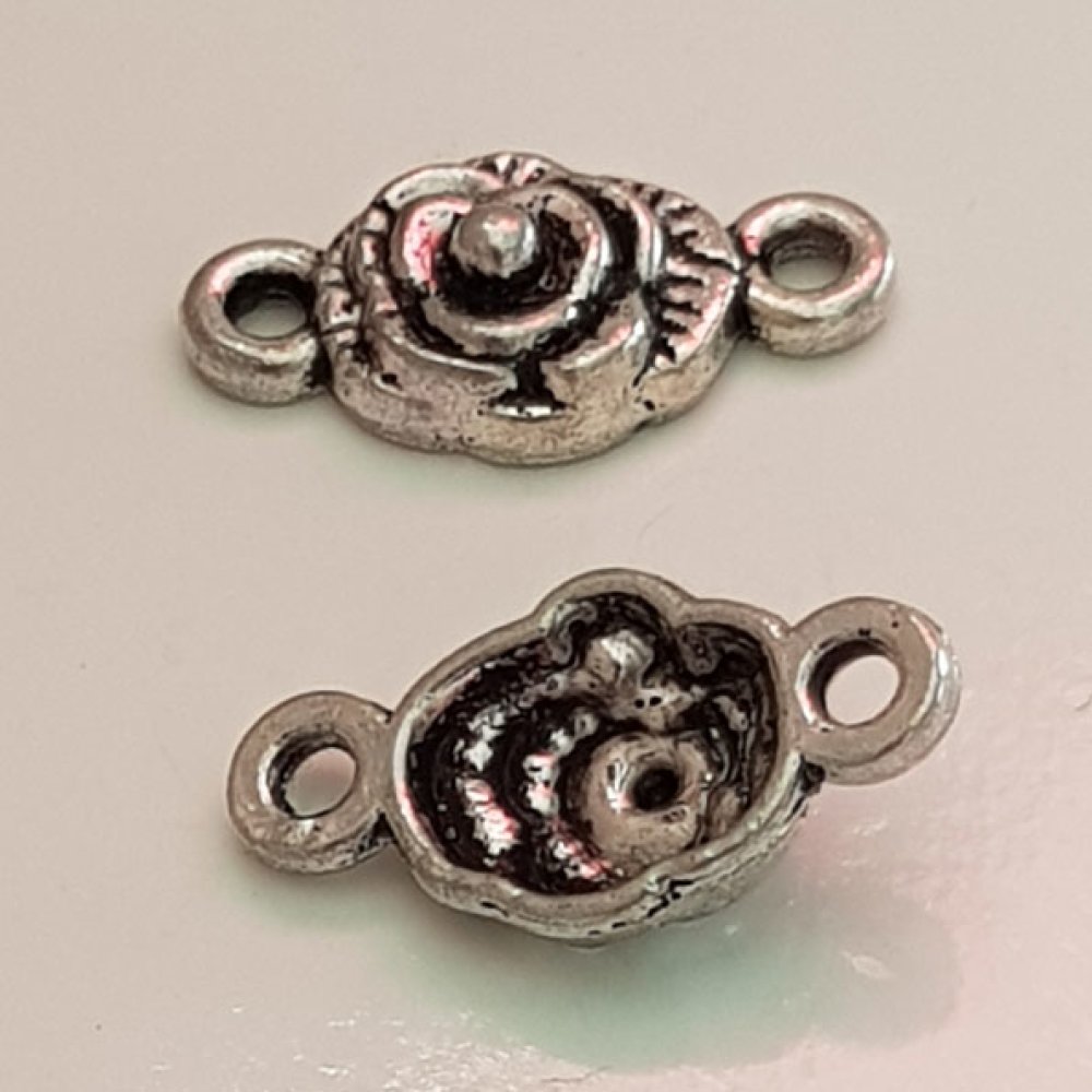 Flower Charm Metal N°069 Silver