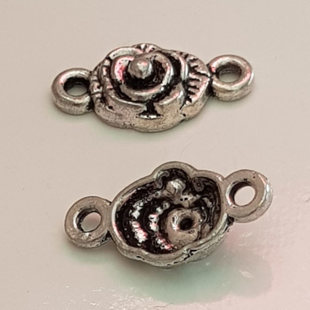 Flower Charm Metal N°069 Silver