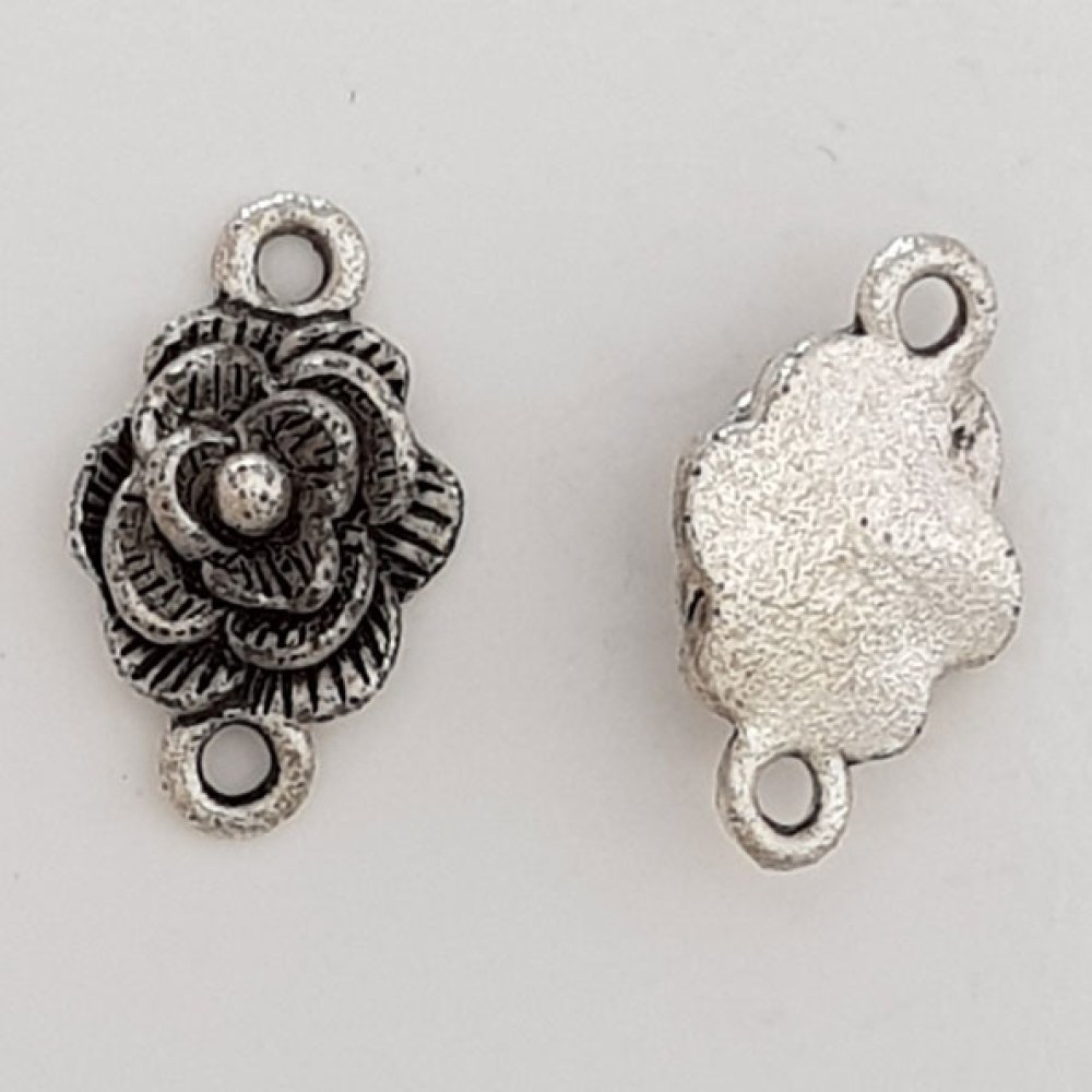 Flower Charm Metal N°070 Silver