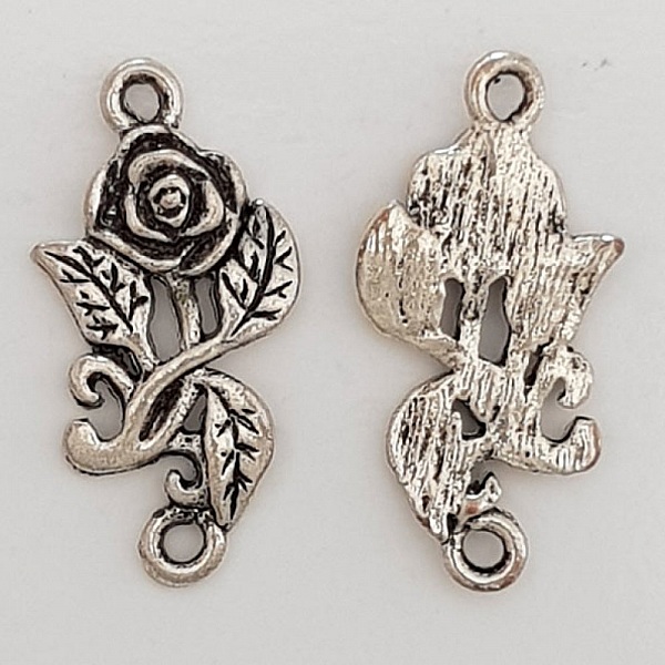 Flower Charm Metal N&deg;071 Silver