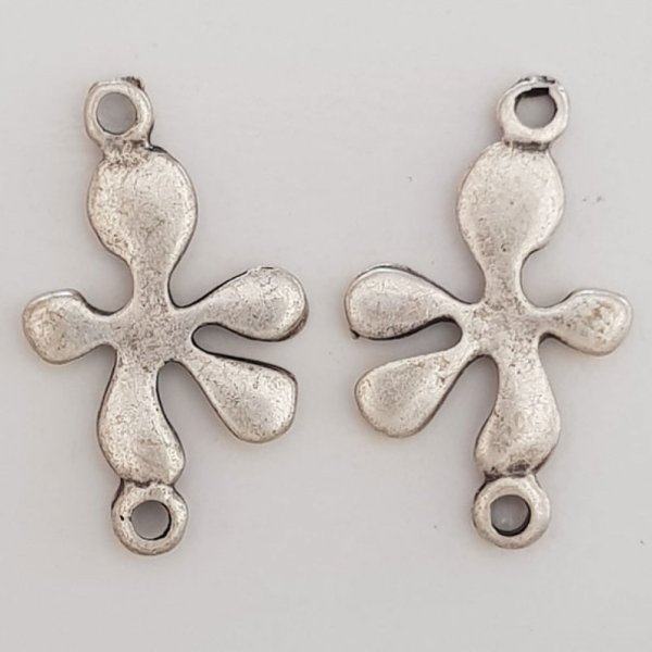 Flower Charm Metal N&deg;076 Silver