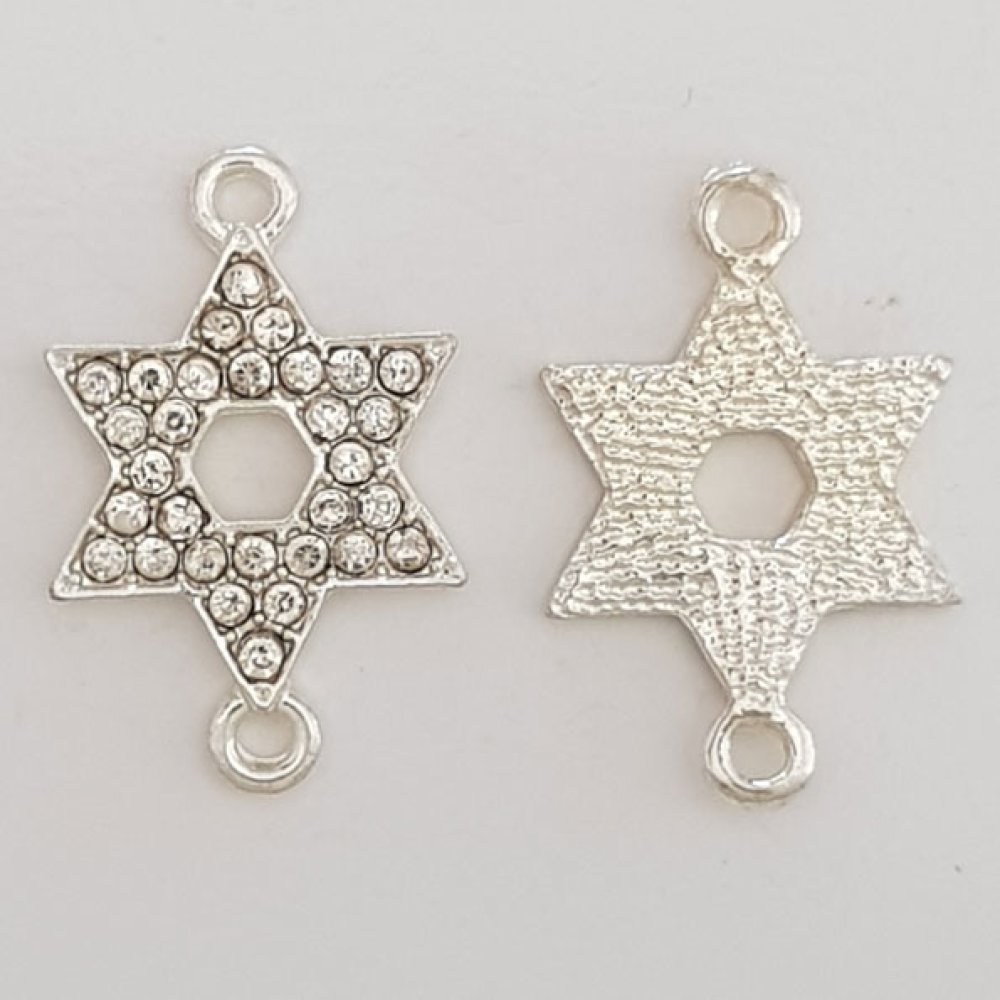 Charm blomma metall N°080 silver