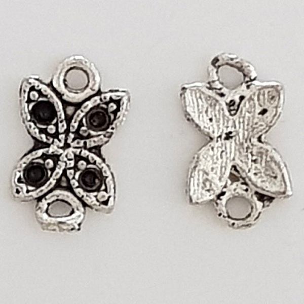 Flower charm Metal N&deg;081 Silver