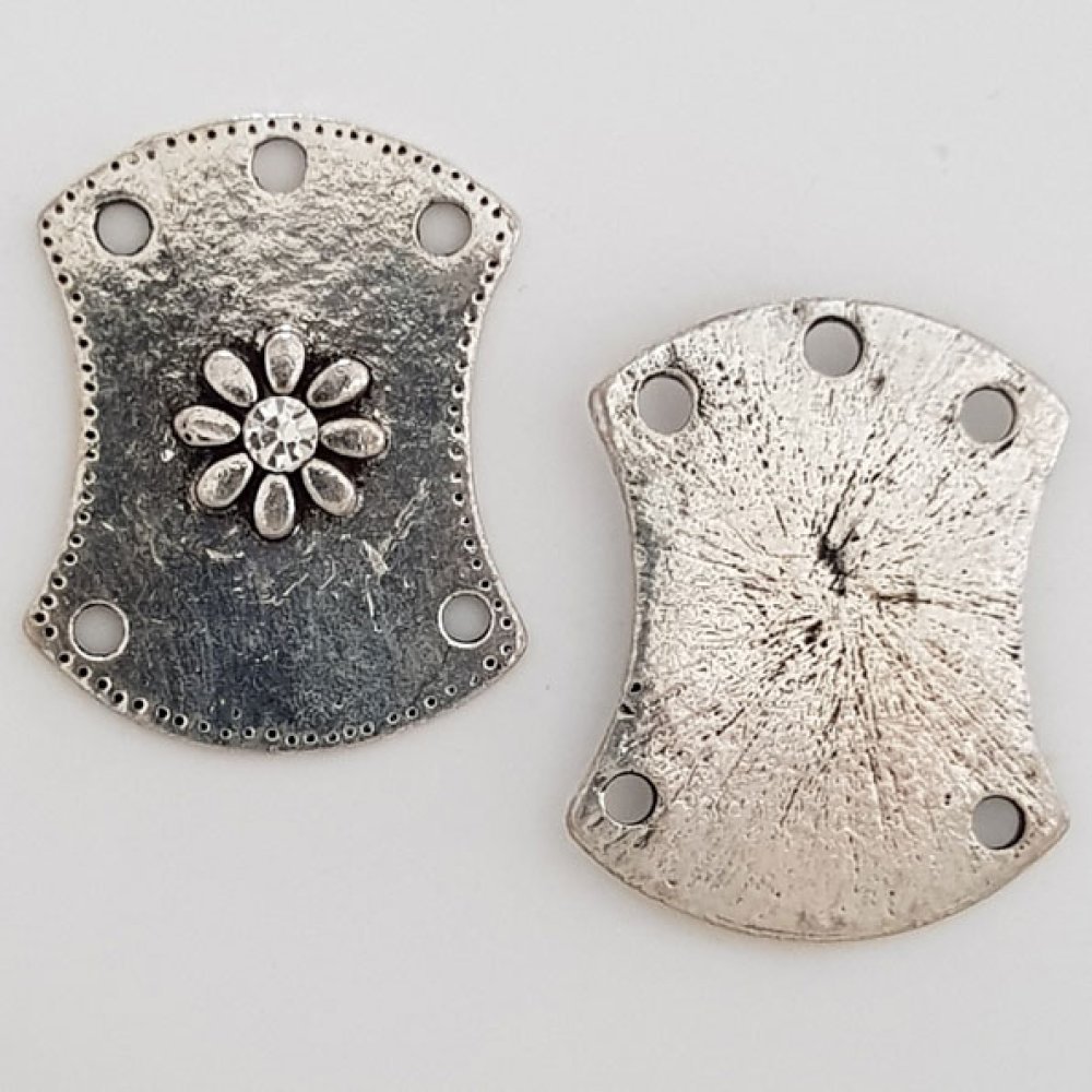 Flower Charm Metal N°082 Silver