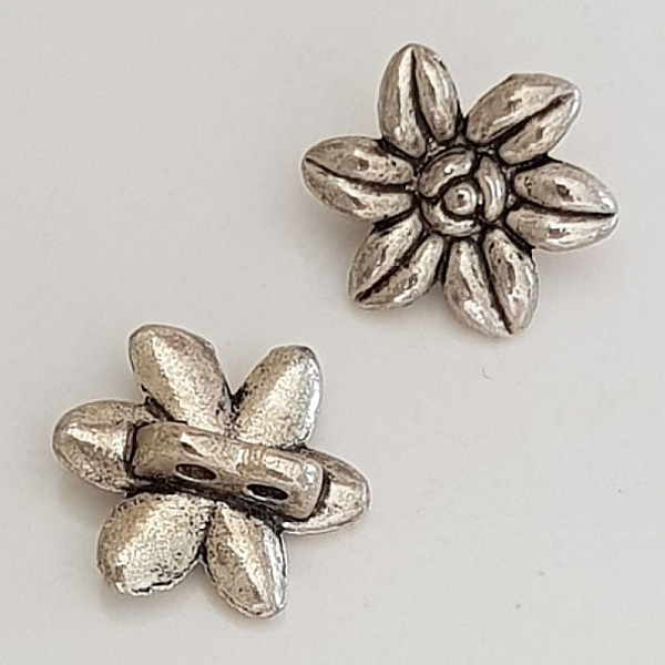 Flower charm Metal N&deg;083 Silver