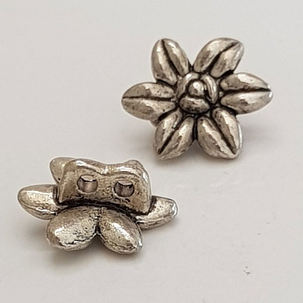 Flower charm Metal N&deg;083 Silver