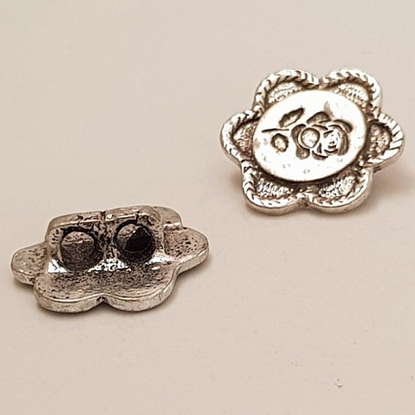 Flower Charm Metal N&deg;084 Silver