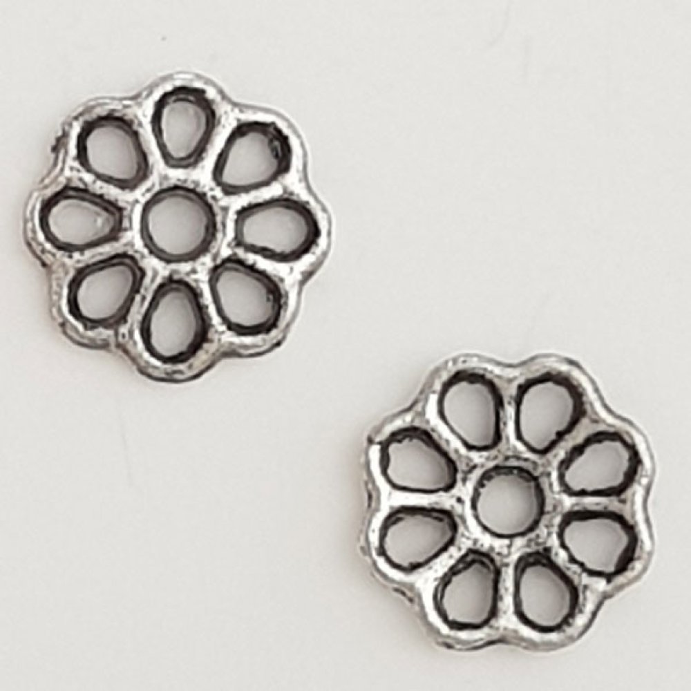 Flower Charm Metal N°087 Silver