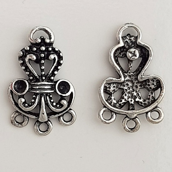 Flower Charm Metal N&deg;089 Silver