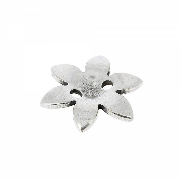 Flower Charm Metal N&deg;090 Silver Zamak