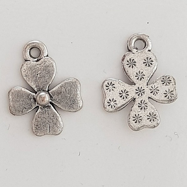 Flower Charm Metal N&deg;091 Silver