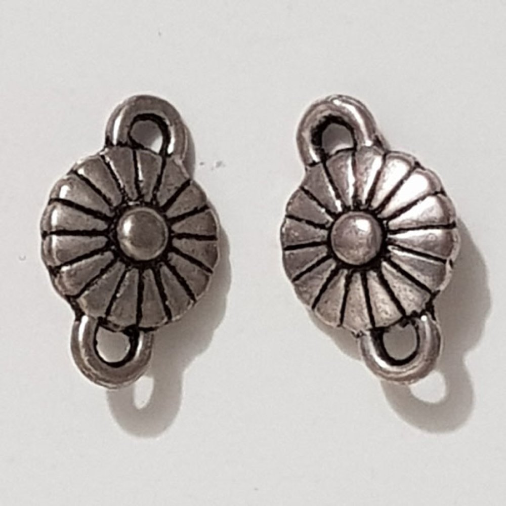 Flower Charm Metal N°093 Silver