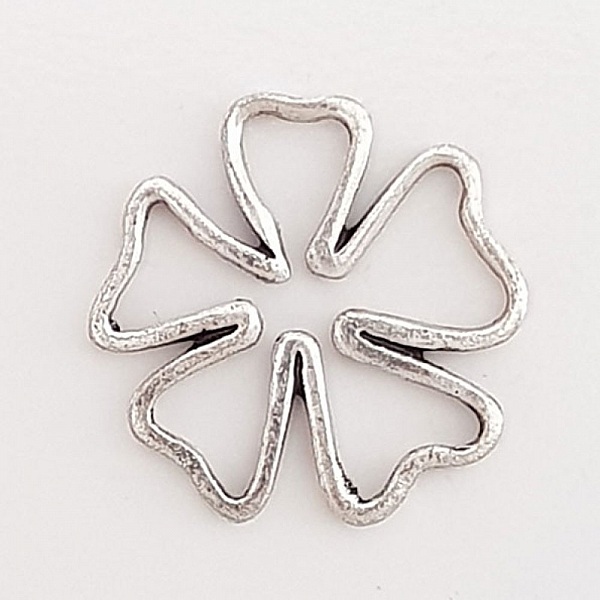 Flower charm Metal N&deg;095 Silver