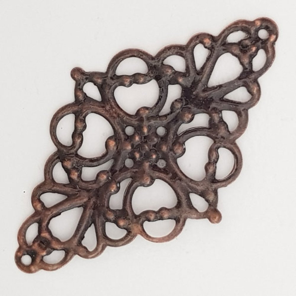 Flower Charm Metal N°096 koppar gravyr