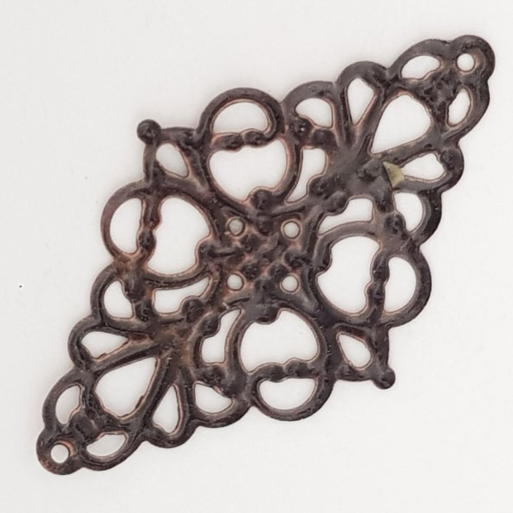 Flower Charm Metal N°096 koppar gravyr