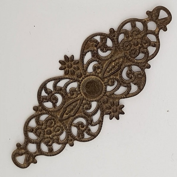 Flower Charm Metal N&deg;098 brons gravyr