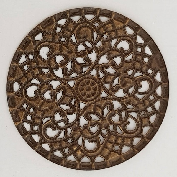 Flower Charm Metal N&deg;100 brons gravyr