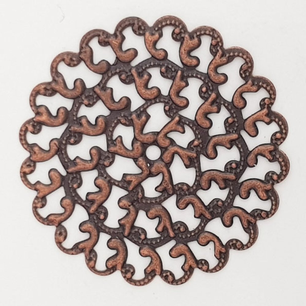 Flower Charm Metal N°102 koppar gravyr