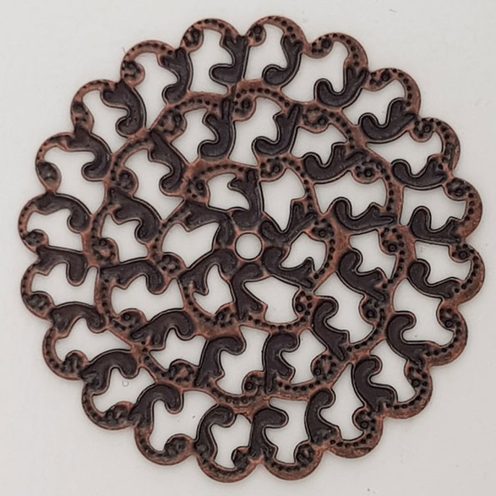 Flower Charm Metal N°102 koppar gravyr