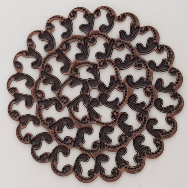 Flower Charm Metal N&deg;102 koppar gravyr