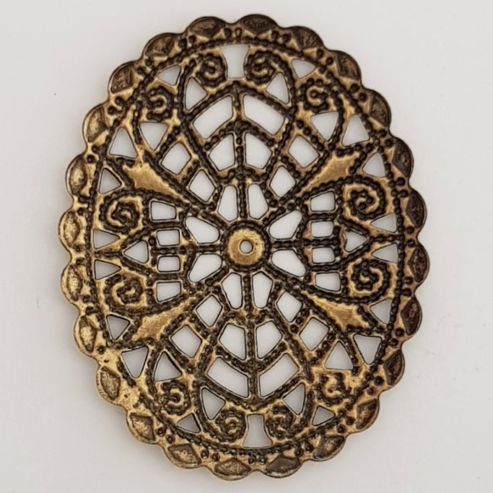 Flower Charm Metal N°103 brons gravyr