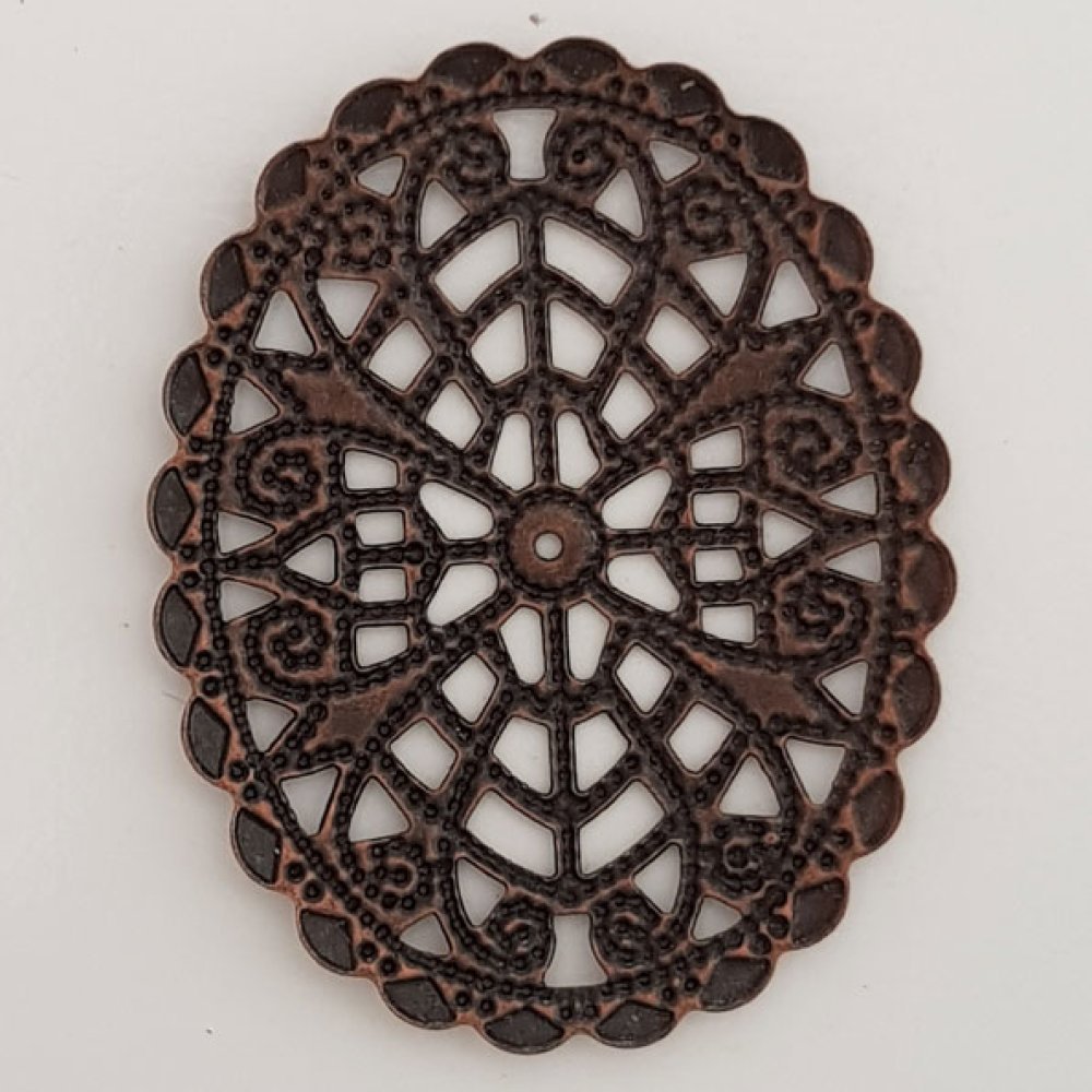 Flower Charm Metal N°103 koppar gravyr
