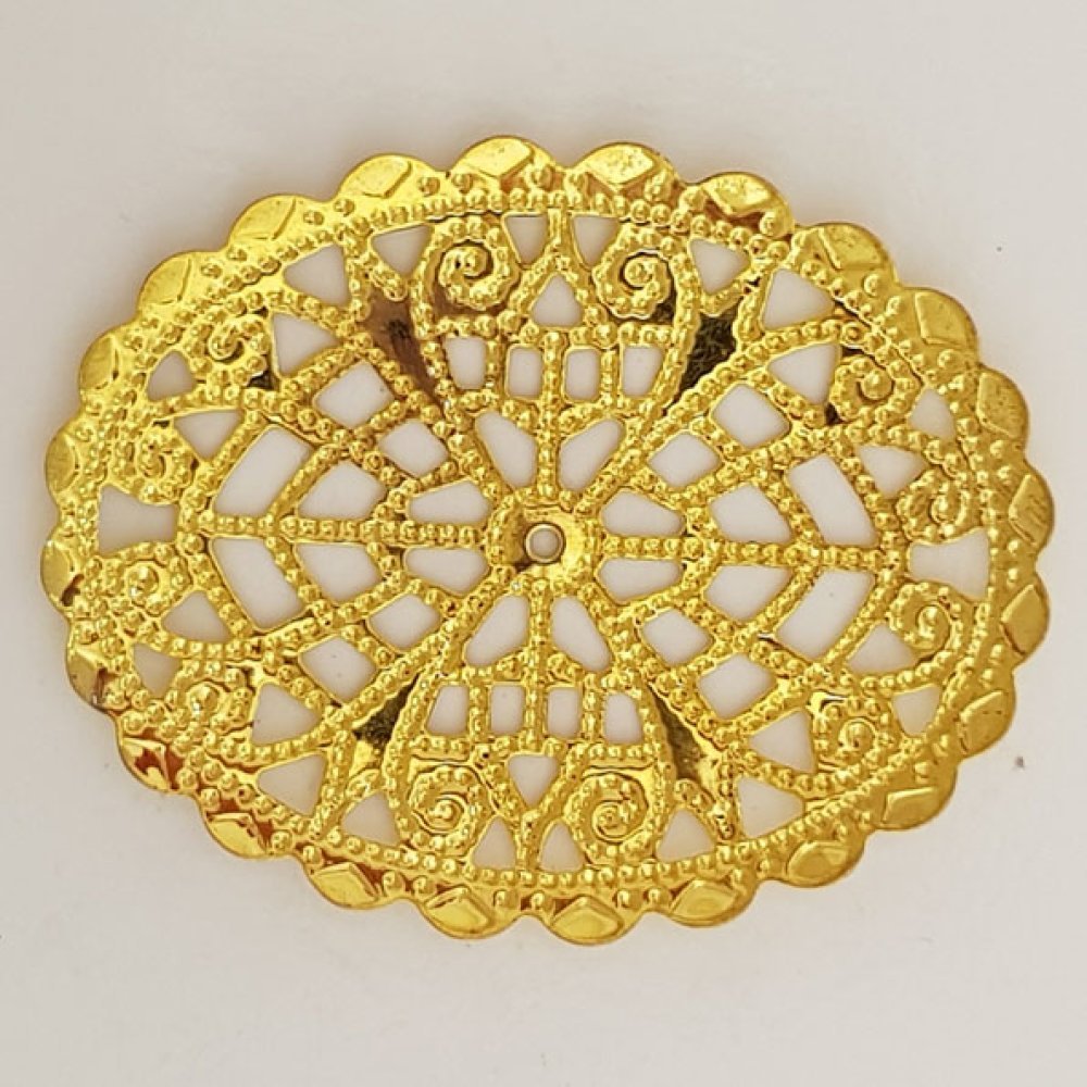 Flower Charm Metal N°103 guld gravering