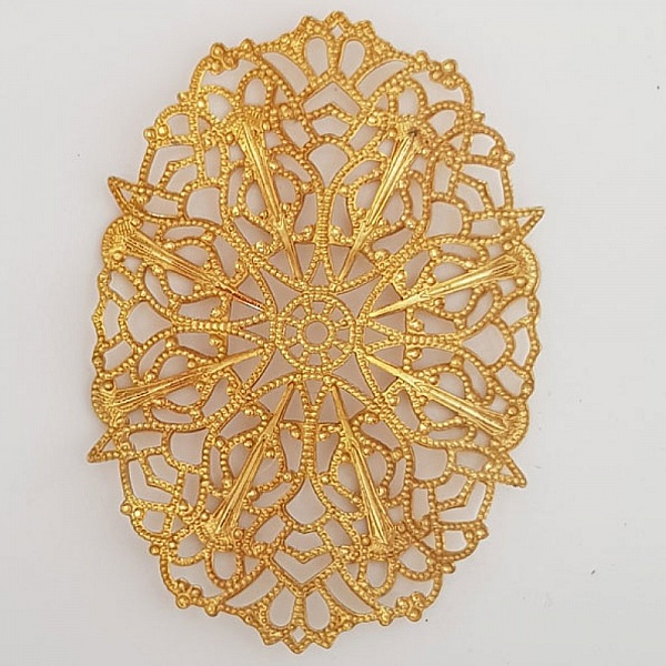 Breloque Fleur M&eacute;tal N&deg;104 Estampe Dor&eacute;