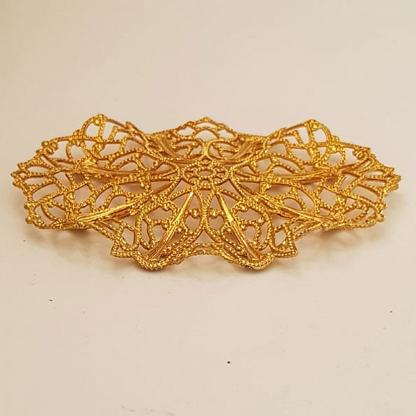 Breloque Fleur M&eacute;tal N&deg;104 Estampe Dor&eacute;