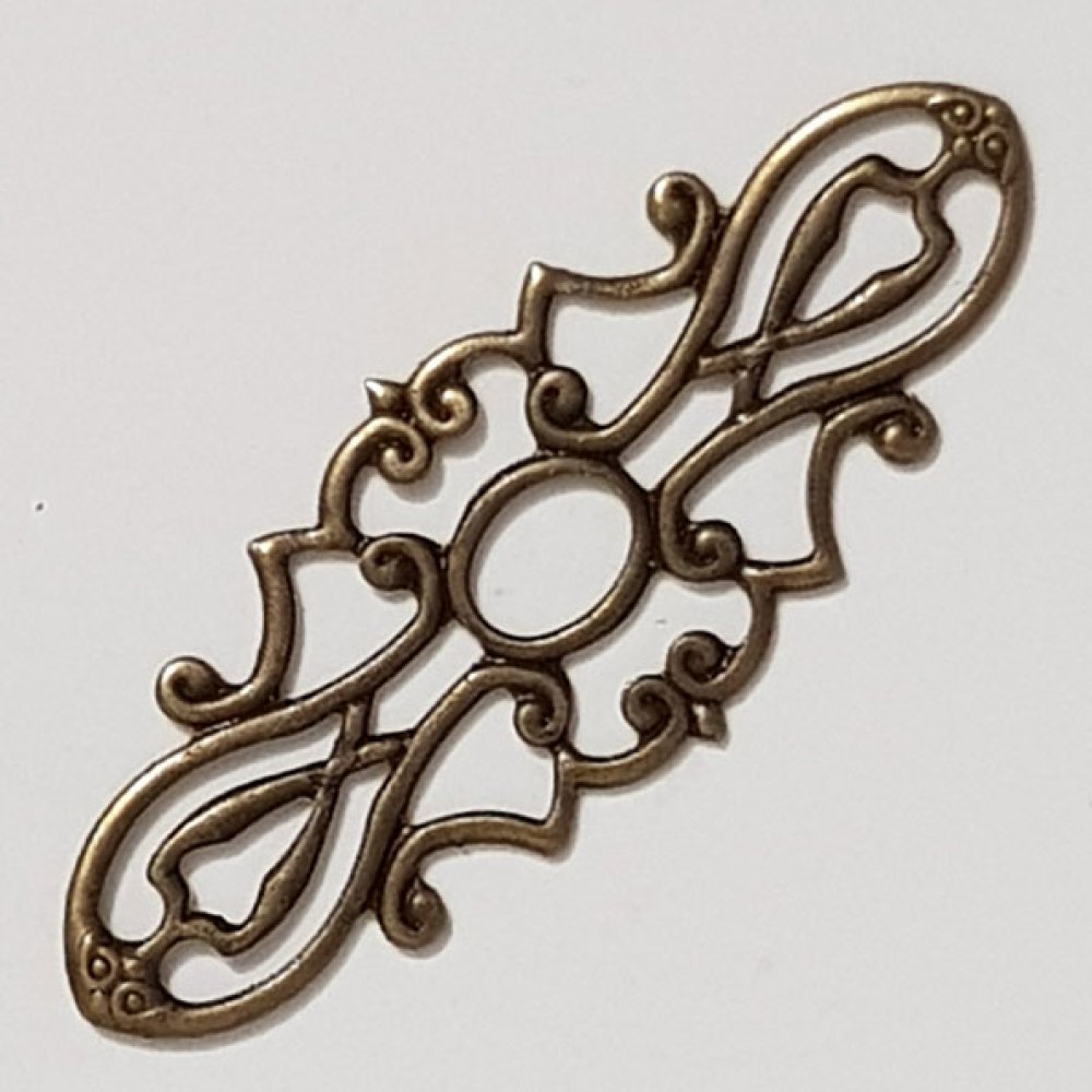 Flower Charm Metal N°105 brons gravyr