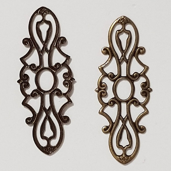 Flower Charm Metal N&deg;105 brons gravyr