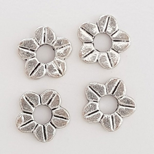 Flower Charm Metal N&deg;108 Silver
