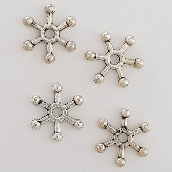 Flower Charm Metal N&deg;109 Silver