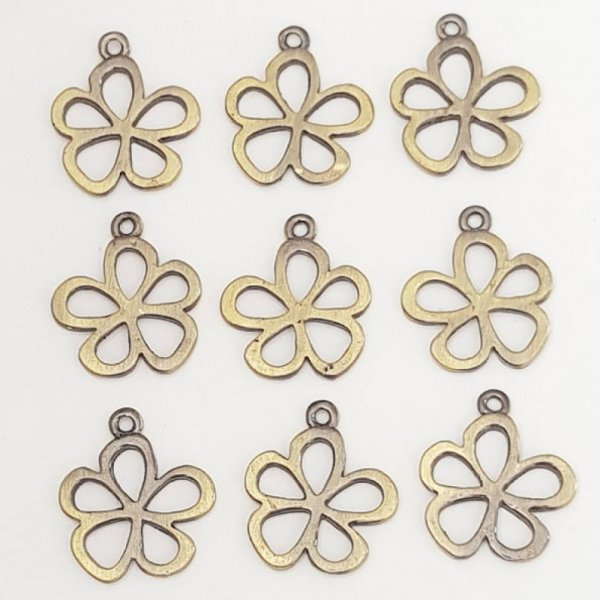 Flower Charm Metal N&deg;116 Brons