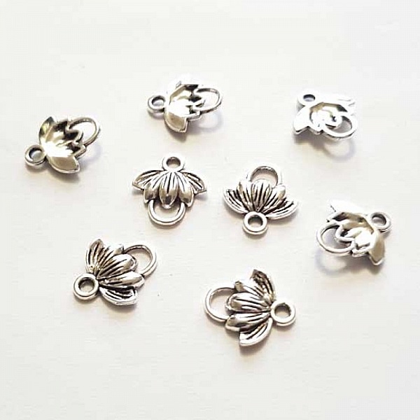 Flower charm Metal N&deg;120 Silver