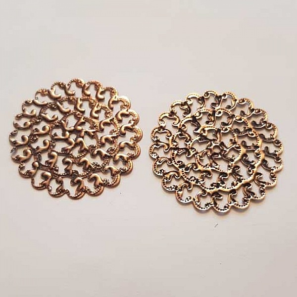 Breloque Fleur M&eacute;tal N&deg;102 Estampe