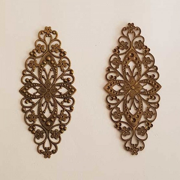 Breloque Fleur M&eacute;tal N&deg;174 Bronze