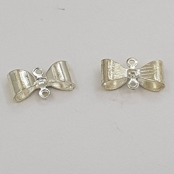 Silver Bow Tie Charm N&deg;19 Charm Bow Tie Ribbon