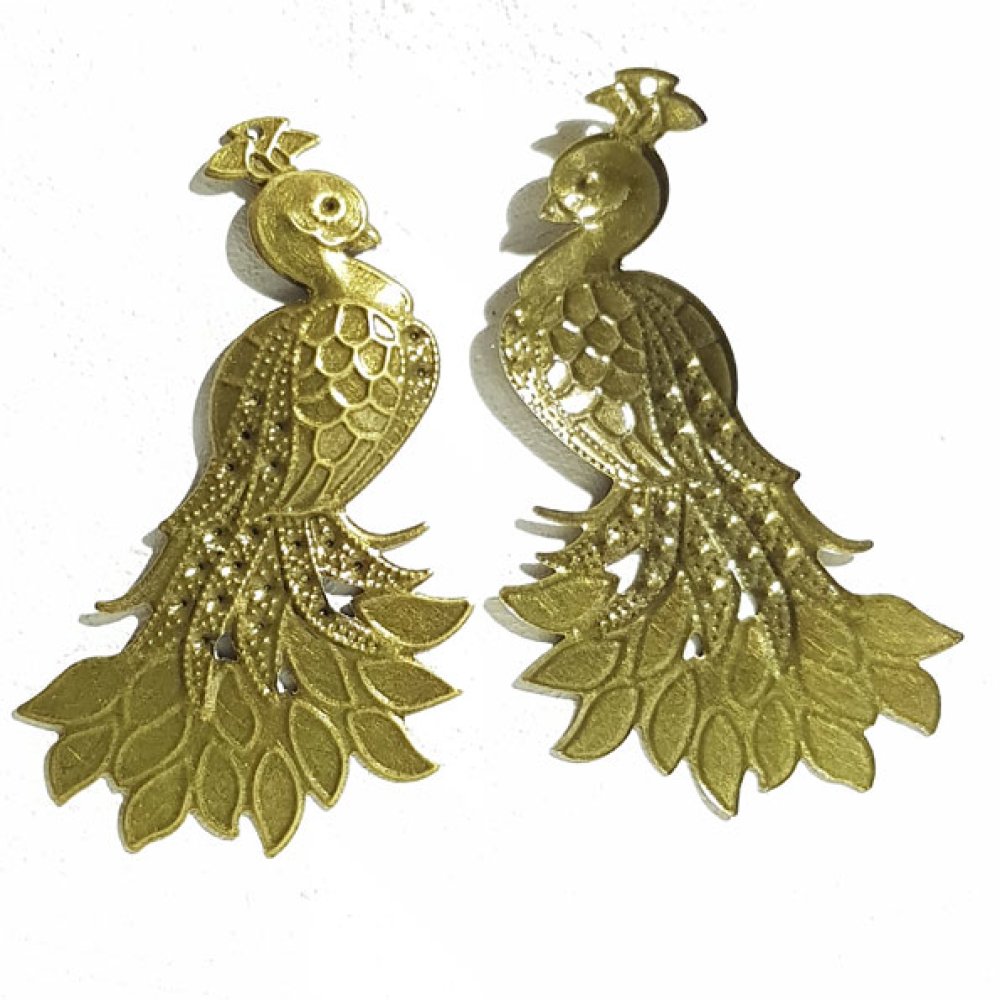 Påfågel Charm i brons metall-04 Påfågel hänge 