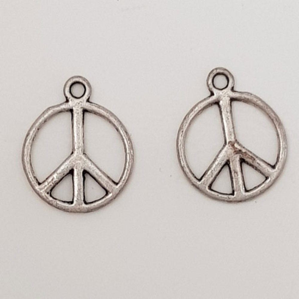 Peace &amp; Love Charm N°07 Silver Matt
