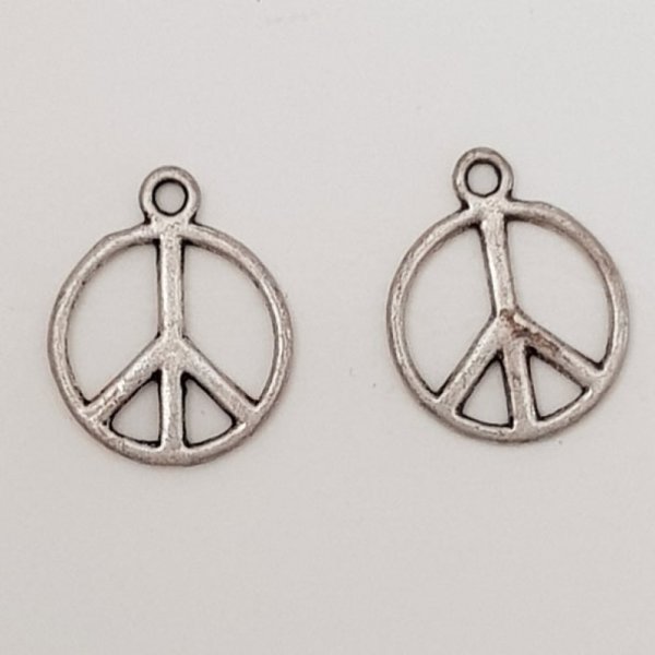 Peace &amp; Love Charm N&deg;07 Silver Matt