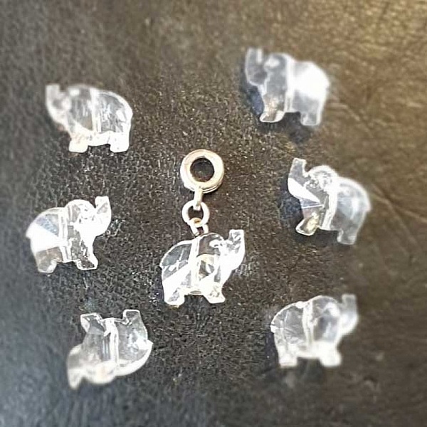 Pendel i facetterat glas elefant N&deg;01-01