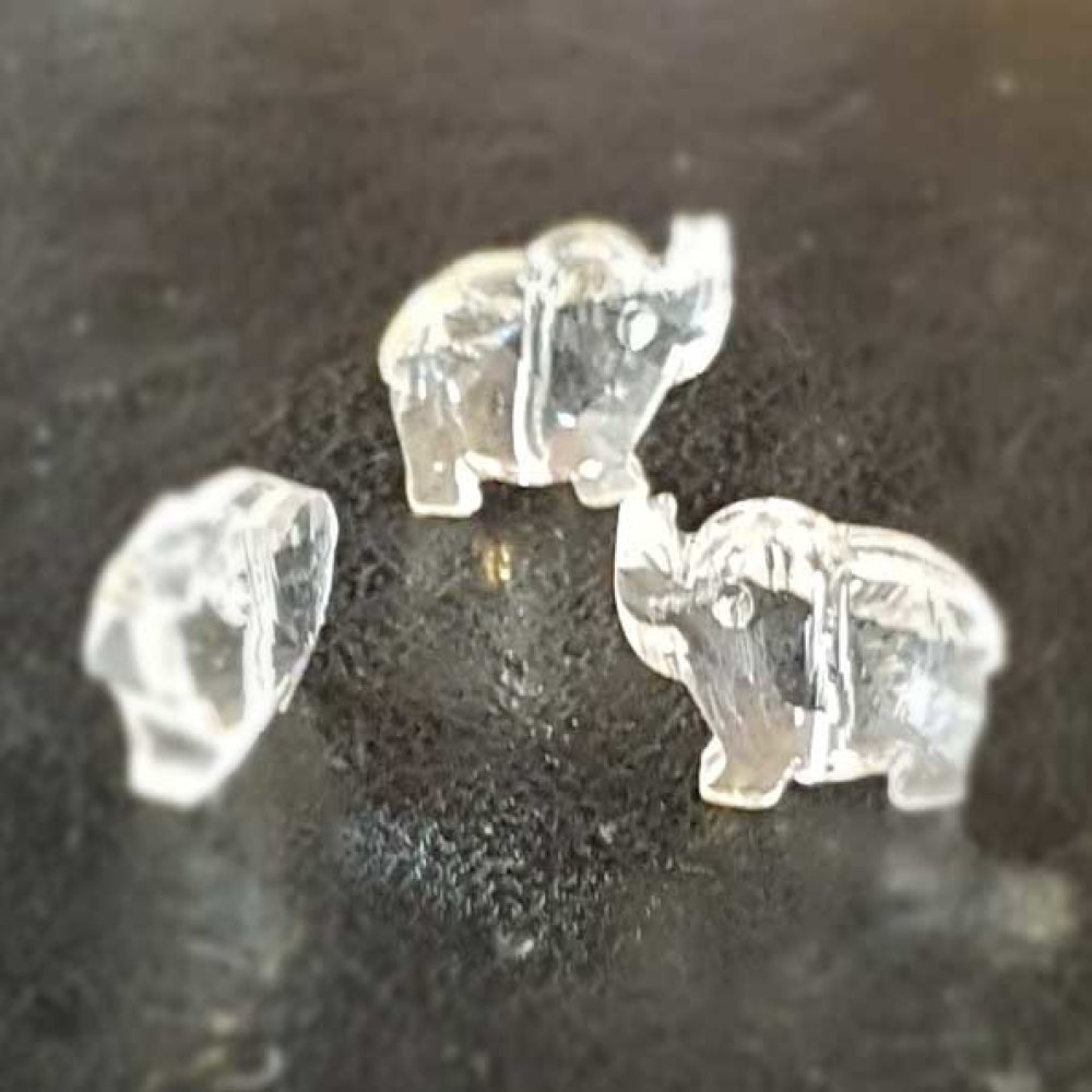 Pendel i facetterat glas elefant N°01-01