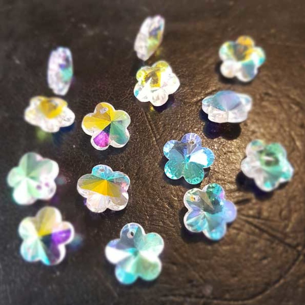 Blomma hänge i facetterat glas N°04-01